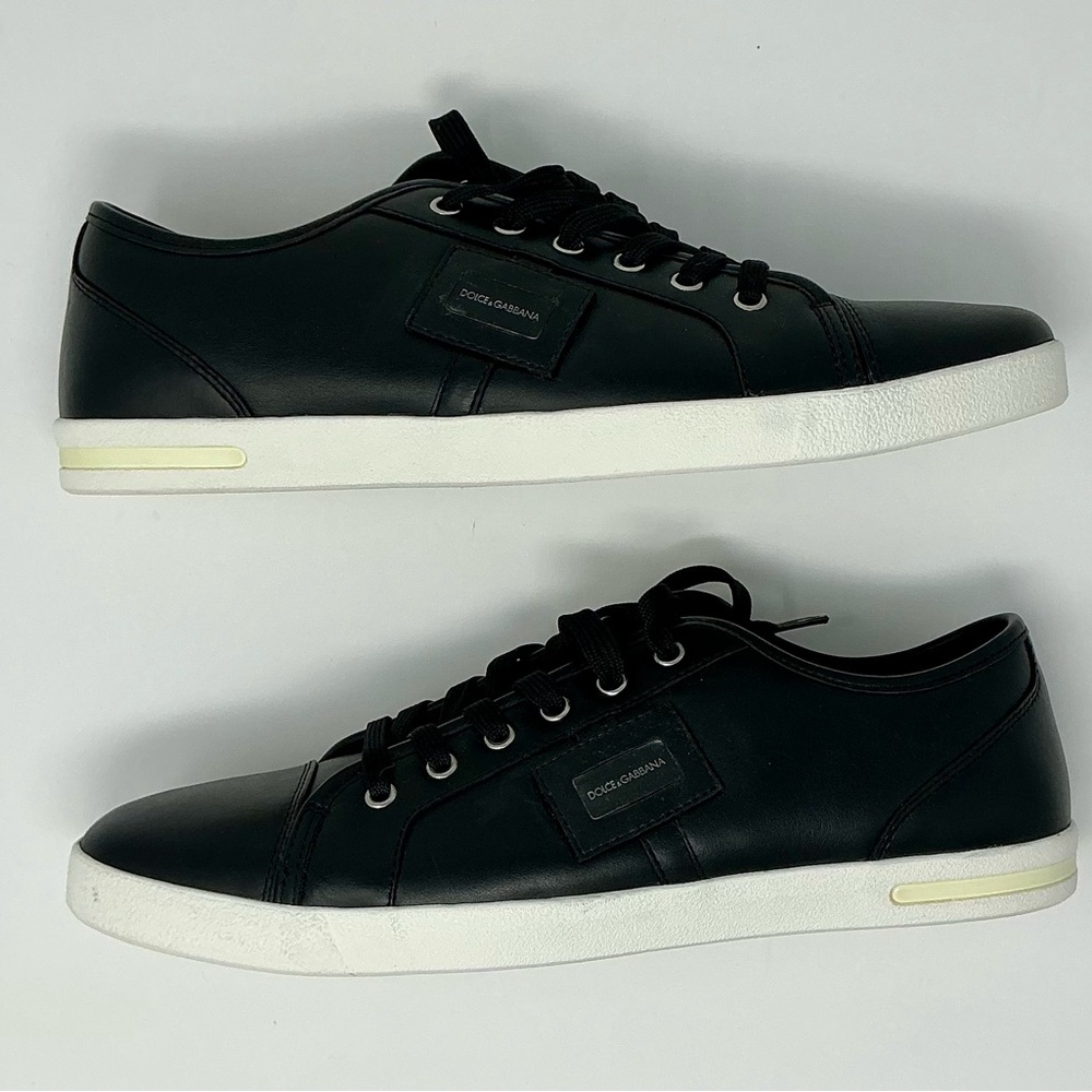 Dolce & Gabbana Black Low-Top Sneakers with White Sole | Size 9 - Picture 8 of 11